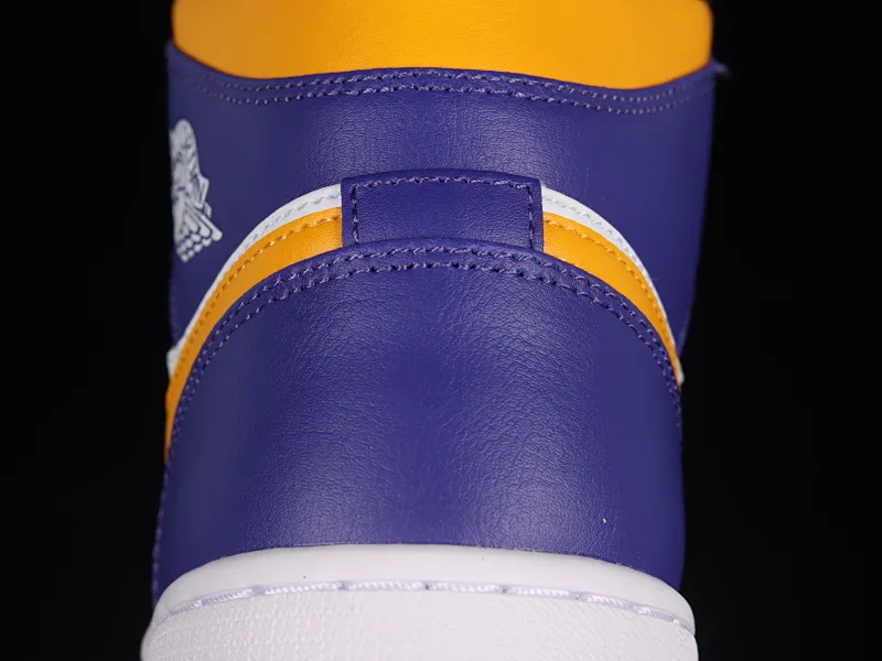 All categories Air Jordan Jordan series basketball shoes Air Jordan 1 Mid G version pure original Air Jordan 1 Mid "Lakers" AJ1 Joe 1 Lakers color matching Chinese basketball shoes DQ8426-517